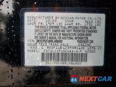 Zdjęcie 12 z 12 samochodu: 2024 NISSAN KICKS SV VIN:3N1CP5CV8RL486802 - miniatura