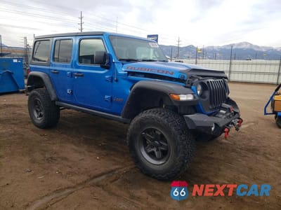Czwarte zdjęcie samochodu z boku: 2021 JEEP WRANGLER UNLIMITED RUBICON VIN:1C4HJXFN1MW667481 - miniatura