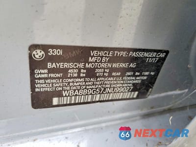 Zdjęcie 12 z 12 samochodu: 2018 BMW 330 I VIN:WBA8B9G57JNU99027 - miniatura