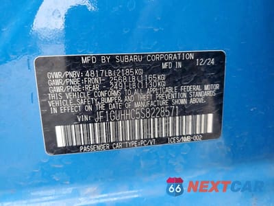 Zdjęcie 13 z 13 samochodu: 2025 SUBARU IMPREZA RS VIN:JF1GUHHC5S8228571 - miniatura