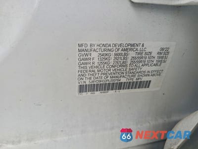 Zdjęcie 13 z 13 samochodu: 2023 ACURA MDX VIN:5J8YD9H32PL000764 - miniatura