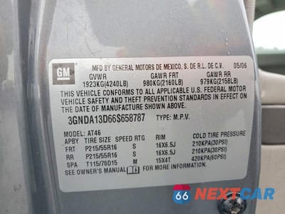 Zdjęcie 12 z 12 samochodu: 2006 CHEVROLET HHR LS VIN:3GNDA13D66S658787 - miniatura