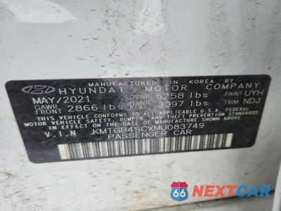 Zdjęcie 12 z 12 samochodu: 2021 GENESIS G80 BASE VIN:KMTGB4SCXMU083749 - miniatura