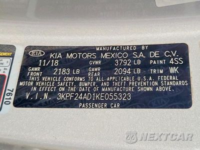 Zdjęcie 13 z 13 samochodu: 2019 KIA FORTE LXS VIN:3KPF24AD1KE055323 - miniatura