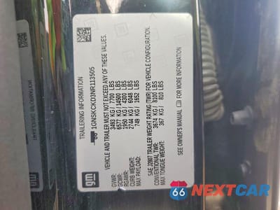 Zdjęcie 13 z 13 samochodu: 2022 CHEVROLET SUBURBAN K1500 LT VIN:1GNSKCKD3NR113505 - miniatura
