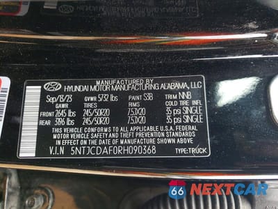 Zdjęcie 12 z 12 samochodu: 2024 HYUNDAI SANTA CRUZ NIGHT VIN:5NTJCDAF0RH090368 - miniatura