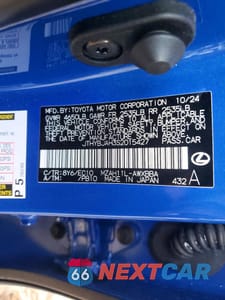 Zdjęcie 12 z 13 samochodu: 2025 LEXUS UX 300H BASE VIN:JTHYBJAH3S2015427 - miniatura
