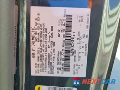 Zdjęcie 12 z 12 samochodu: 2020 FORD MUSTANG GT VIN:1FA6P8CFXL5191217 - miniatura