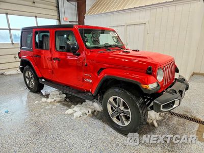 Czwarte zdjęcie samochodu z boku: 2023 JEEP WRANGLER SAHARA VIN:1C4HJXEGXPW570481 - miniatura