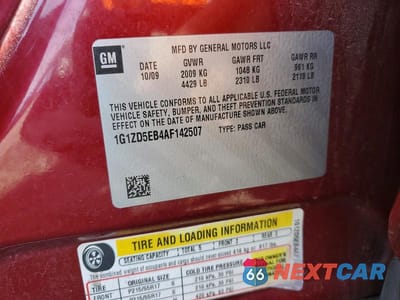 Zdjęcie 12 z 12 samochodu: 2010 CHEVROLET MALIBU 2LT VIN:1G1ZD5EB4AF142507 - miniatura