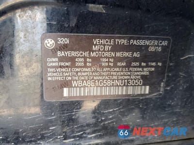 Zdjęcie 12 z 12 samochodu: 2017 BMW 320 I VIN:WBA8E1G58HNU13050 - miniatura