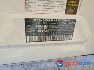 Zdjęcie 13 z 13 samochodu: 2013 MERCEDES-BENZ S 550 VIN:WDDNG7DB1DA533356 - miniatura