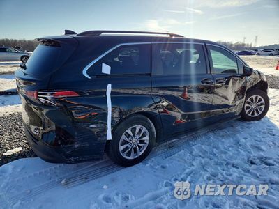 Trzecie zdjęcie samochodu z tyłu: 2022 TOYOTA SIENNA LE VIN:5TDKRKEC2NS084808 - miniatura