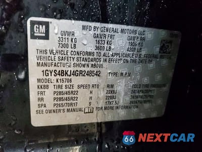 Zdjęcie 14 z 14 samochodu: 2016 CADILLAC ESCALADE LUXURY VIN:1GYS4BKJ4GR248542 - miniatura