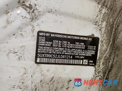 Zdjęcie 14 z 14 samochodu: 2018 BMW X3 XDRIVE30I VIN:5UXTR9C52JLD61214 - miniatura