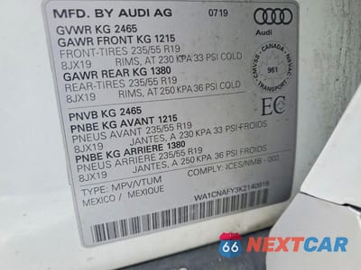 Zdjęcie 14 z 14 samochodu: 2019 AUDI Q5 PRESTIGE VIN:WA1CNAFY3K2140918 - miniatura