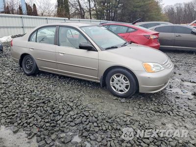 Czwarte zdjęcie samochodu z boku: 2002 HONDA CIVIC LX VIN:2HGES166X2H587681 - miniatura