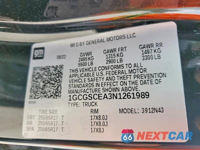 Zdjęcie 12 z 12 samochodu: 2022 CHEVROLET COLORADO LT VIN:1GCGSCEA3N1261989 - miniatura