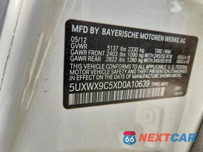 Zdjęcie 13 z 13 samochodu: 2013 BMW X3 XDRIVE28I VIN:5UXWX9C5XD0A10639 - miniatura