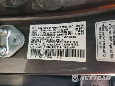 Zdjęcie 13 z 13 samochodu: 2010 HONDA CR-V LX VIN:5J6RE3H31AL037318 - miniatura