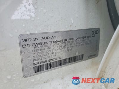Zdjęcie 13 z 13 samochodu: 2013 AUDI A4 VIN:WAUFFAFL3DN039199 - miniatura