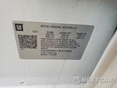 Zdjęcie 12 z 12 samochodu: 2018 CHEVROLET MALIBU LT VIN:1G1ZD5ST7JF177622 - miniatura