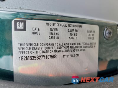 Zdjęcie 12 z 13 samochodu: 2007 PONTIAC SOLSTICE VIN:1G2MB35B27Y107588 - miniatura