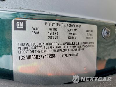 Zdjęcie 12 z 13 samochodu: 2007 PONTIAC SOLSTICE VIN:1G2MB35B27Y107588 - miniatura