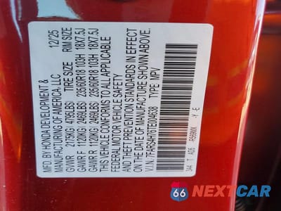 Zdjęcie 13 z 13 samochodu: 2026 HONDA CR-V EXL VIN:7FARS4H76TE004638 - miniatura