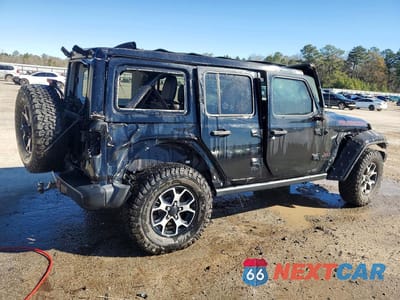 Trzecie zdjęcie samochodu z tyłu: 2021 JEEP WRANGLER UNLIMITED RUBICON VIN:1C4HJXFN3MW589673 - miniatura