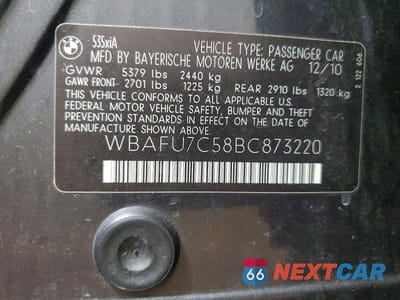 Zdjęcie 12 z 12 samochodu: 2011 BMW 535 XI VIN:WBAFU7C58BC873220 - miniatura