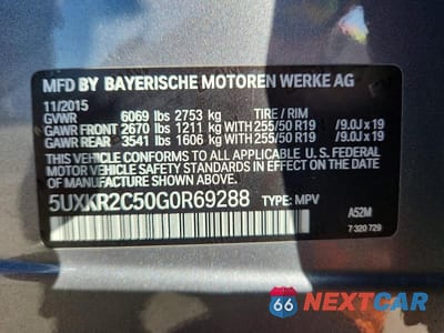 Zdjęcie 14 z 14 samochodu: 2016 BMW X5 SDRIVE35I VIN:5UXKR2C50G0R69288 - miniatura