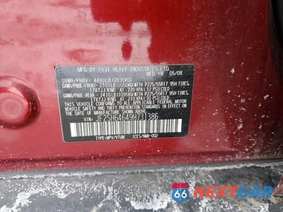 Zdjęcie 13 z 13 samochodu: 2009 SUBARU FORESTER 2.5X LIMITED VIN:JF2SH64649H731386 - miniatura