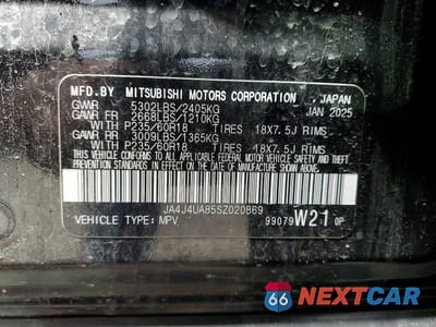 Zdjęcie 13 z 13 samochodu: 2025 MITSUBISHI OUTLANDER ES VIN:JA4J4UA85SZ020869 - miniatura