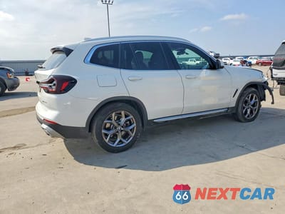 Trzecie zdjęcie samochodu z tyłu: 2022 BMW X3 SDRIVE30I VIN:5UX43DP08N9M06714 - miniatura