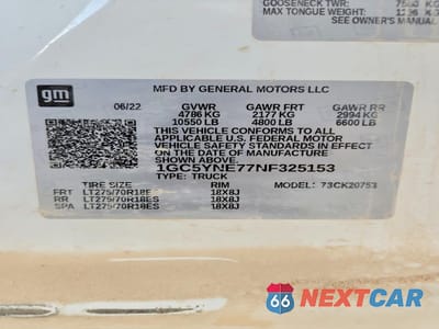 Zdjęcie 12 z 12 samochodu: 2022 CHEVROLET SILVERADO K2500 HEAVY DUTY LT VIN:1GC5YNE77NF325153 - miniatura