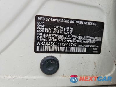 Zdjęcie 12 z 12 samochodu: 2015 BMW 535 D VIN:WBAXA5C51FD691747 - miniatura
