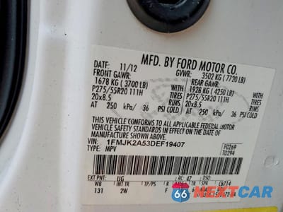 Zdjęcie 13 z 14 samochodu: 2013 FORD EXPEDITION EL LIMITED VIN:1FMJK2A53DEF19407 - miniatura