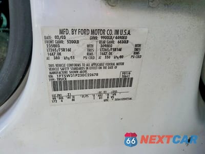 Zdjęcie 12 z 12 samochodu: 2003 FORD F350 SRW SUPER DUTY VIN:1FTSW31P23EC22678 - miniatura