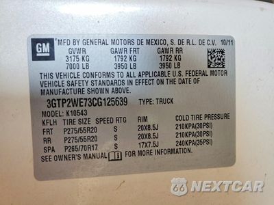Zdjęcie 12 z 12 samochodu: 2012 GMC SIERRA VIN:3GTP2WE73CG125639 - miniatura