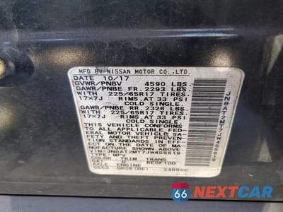 Zdjęcie 13 z 13 samochodu: 2018 NISSAN ROGUE S VIN:JN8AT2MT7JW455619 - miniatura