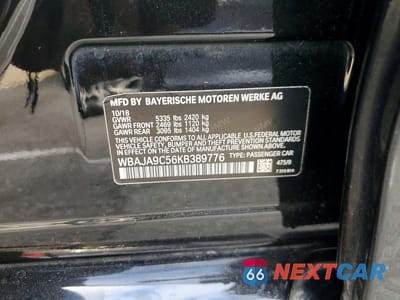 Zdjęcie 12 z 12 samochodu: 2019 BMW 530E VIN:WBAJA9C56KB389776 - miniatura