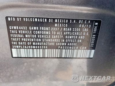 Zdjęcie 12 z 12 samochodu: 2013 VOLKSWAGEN JETTA TDI VIN:3VWPL7AJ9DM693396 - miniatura