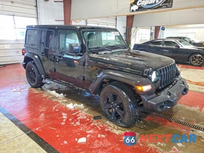 Czwarte zdjęcie samochodu z boku: 2021 JEEP WRANGLER UNLIMITED SPORT VIN:1C4HJXDG7MW616698 - miniatura