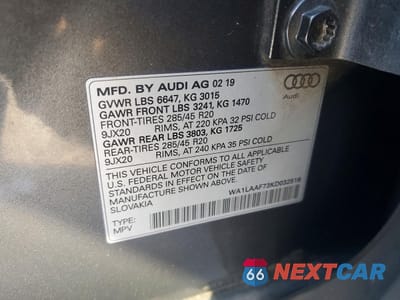 Zdjęcie 13 z 13 samochodu: 2019 AUDI Q7 PREMIUM PLUS VIN:WA1LAAF73KD032516 - miniatura