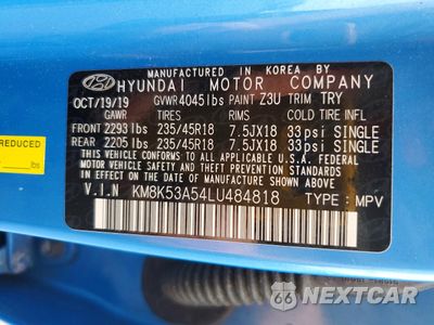 Zdjęcie 13 z 14 samochodu: 2020 HYUNDAI KONA ULTIMATE VIN:KM8K53A54LU484818 - miniatura