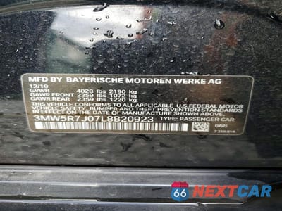 Zdjęcie 12 z 12 samochodu: 2020 BMW 330XI VIN:3MW5R7J07L8B20923 - miniatura