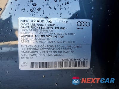 Zdjęcie 14 z 14 samochodu: 2022 AUDI E-TRON PREMIUM PLUS VIN:WA1LABGE6NB010884 - miniatura