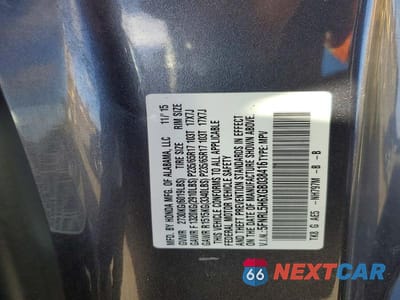 Zdjęcie 13 z 13 samochodu: 2016 HONDA ODYSSEY EXL VIN:5FNRL5H6XGB038416 - miniatura