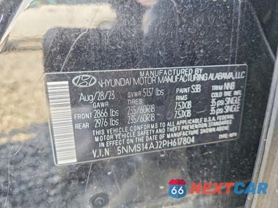 Zdjęcie 14 z 14 samochodu: 2023 HYUNDAI SANTA FE SE VIN:5NMS14AJ2PH617804 - miniatura